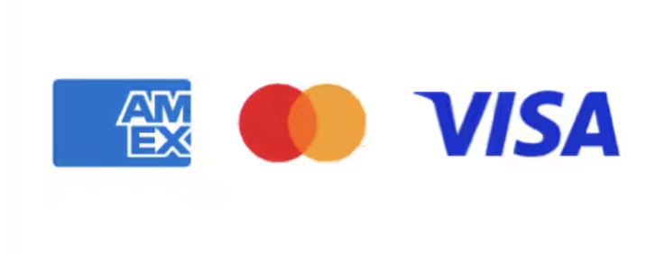 American Express, Mastercard y Visa aceptadas